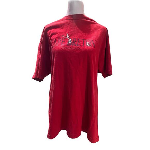 vintage cape breton Tshirt Size Xl Red Vacation Shirt - Picture 1 of 7